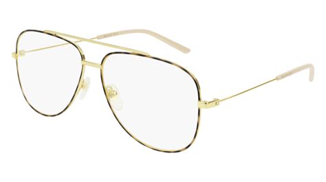 gucci gg0442o 002 gold aviator eyeglasses|Glasses & Sunglasses for Men .